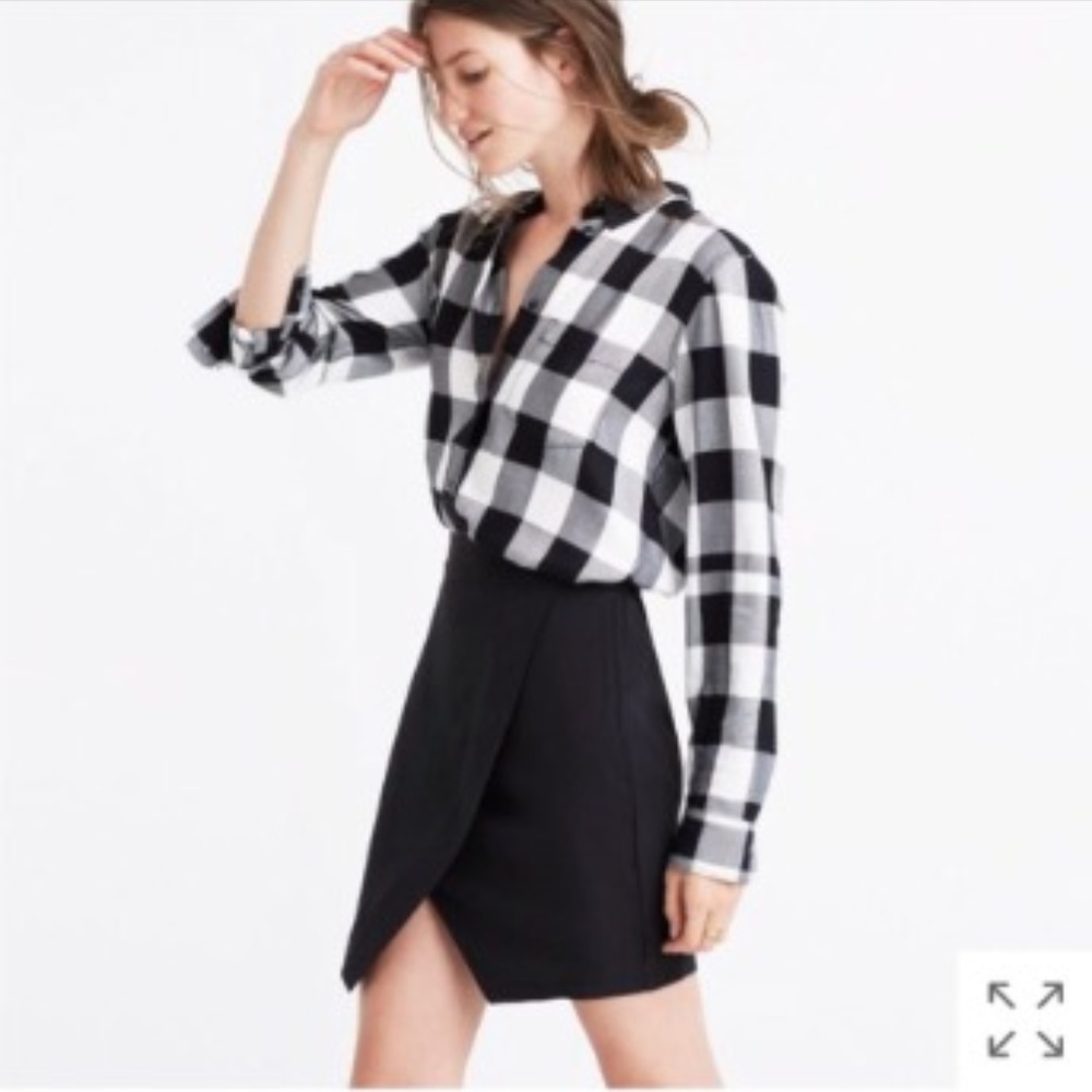 Madewell 'Parkway' Silk Skirt (Size M)
